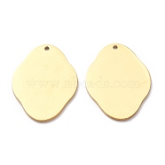 304 Stainless Steel Pendant, Stamping Blank Tag, Oval, Golden, 23.5x17x1mm, Hole: 1.2mm(STAS-Y006-07G)