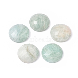 Natural Amazonite Cabochons, Half Round, Faceted, 15.5x5.5mm(X-G-L514-007D)