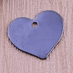 Brass Pendants, Heart, Gunmetal, 16.5x19.5x1mm, Hole: 2mm(KK-WH0037-08B)