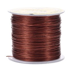 Japanese Flat Elastic Crystal String, Polyester Thread, for Stretch Bracelets Gemstone Jewelry Making, Saddle Brown, 0.5mm, about 65.6 yards(60m)/roll(EW-Z001-B29)