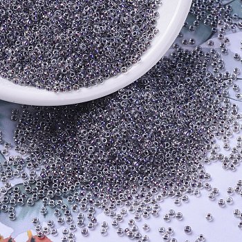 MIYUKI Round Rocailles Beads, Japanese Seed Beads, 11/0, (RR3203) Magic Violet Lined Crystal, 2x1.3mm, Hole: 0.8mm, about 5500pcs/50g