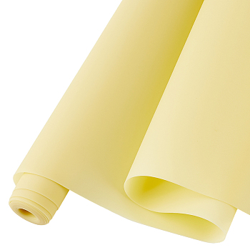 PVC Fabric, for Bowknots Earrings Shoes Purses Handbags DIY Making Fabric Sewing, Champagne Yellow, 30x0.09cm, about 2m/roll