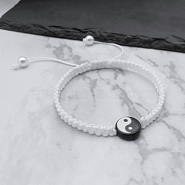 White Yin-yang Polyester Bracelets