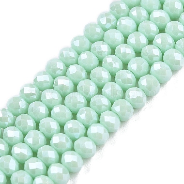 Light Cyan Rondelle Glass Beads