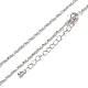 Латунных звено цепи ожерелья(NJEW-K123-10P)-1