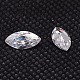 Clear Grade A Horse Eye Cubic Zirconia Pointed Back Cabochons(X-ZIRC-M003-4x2mm-007)-2