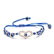 bracelet de perles tressées en résine mauvais œil(BJEW-JB08408)-4