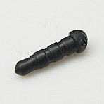 Plastic Mobile Dustproof Plugs, Black, 16mm, Pin: 3.5mm, Hole: 1mm(FIND-H022-1)