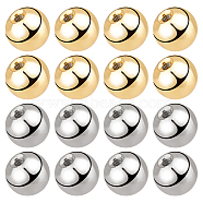 60Pcs 2 Colors Stainless Steel Ear Nuts, Round, Golden & Stainless Steel Color, 4x4mm, Hole: 1mm, 30Pcs/color(STAS-BBC0003-34)