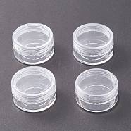 (Defective Closeout Sale: Scratched) Column Plastic Bead Containers, Clear, 3.8x2.1cm, Inner Diameter: 3.3cm(CON-XCP0001-73)