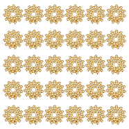 DICOSMETIC 30Pcs Brass Spacer Beads, Long-Lasting Plated, Round, Real 18K Gold Plated, 9x8.5x1mm, Hole: 1.6mm(KK-DC0002-61)