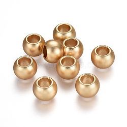 Alloy Beads, Lead Free & Nickel Free & Cadmium Free, Rondelle, Matte Gold Color, 11.5x8.5mm, Hole: 6mm(TIBEB-A004-023MG-NR)