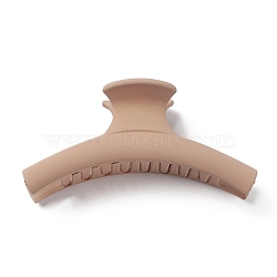 Plastic Claw Hair Clips, with Iron Findings, Hair Accessories for Girls, Tan, 54x120x40mm(PHAR-G005-07)