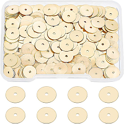 350Pcs Brass Spacer Beads, Long-Lasting Plated, Disc, Real 18K Gold Plated, 8x0.5mm, Hole: 0.9mm(KK-BC0008-62)