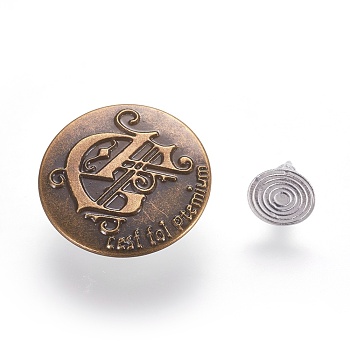 Iron Button Pins for Jeans, Nautical Buttons, Garment Accessories, Flat Round with Anchor Pattern, Antique Bronze & Stainless steel Color, 20x7mm, Hole: 1.5mm, Pin: 0.9~2.5mm