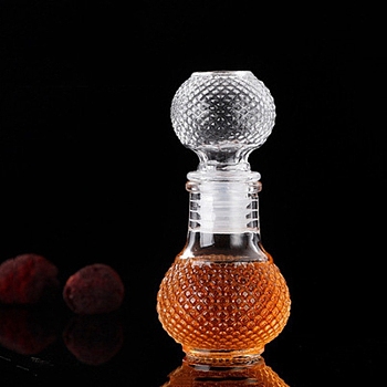 Creative Glass Mini Liquor Bottle, Transparent Thickened Miniature Glass Empty Wine Bottle, Clear, 5.4x11.3cm, Capacity: 50ml(1.69fl. oz)