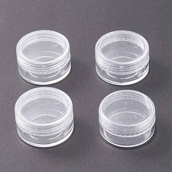 (Defective Closeout Sale: Scratched) Column Plastic Bead Containers, Clear, 3.8x2.1cm, Inner Diameter: 3.3cm