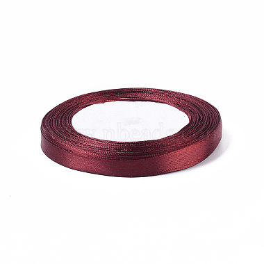 Ruban de satin rouge foncé de 3/8 pouce (10 mm) pour la décoration de fête de bricolage(X-RC10mmY048)-2