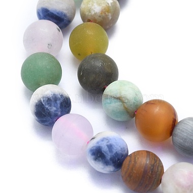 Natural Mixed Gemstone Beads Strands(G-K310-H01-8mm)-3
