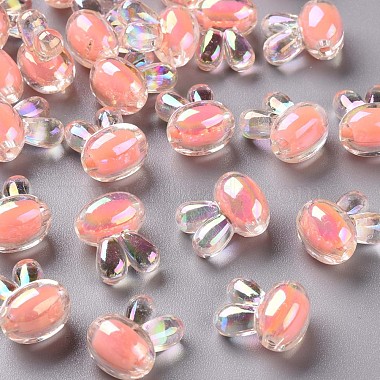 Salmon Rabbit Acrylic Beads