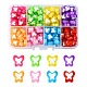 200Pcs 8 Colors Transparent Butterfly Acrylic Beads(TACR-YW0001-90)-1