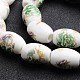 Flower Printed Handmade Porcelain European Beads(PORC-I005-02)-1