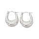 304 Stainless Steel Chunky Oval Hoop Earrings for Women(EJEW-P202-08P)-1