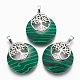 Synthetic Malachite Pendants(G-F573-C01)-1