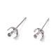 Boucles d'oreilles à tige en acier inoxydable résistant au ternissement 304(STAS-L219-03A-P)-1