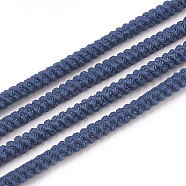 Elastic Cord, with Nylon Outside and Rubber Inside, Steel Blue, 4mm, about 100yard/bundle(300 feet/bundle)(EC-S003-18C)