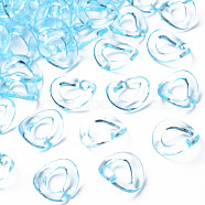 Transparent Acrylic Linking Rings, Quick Link Connectors, for Cable Chains Making, Twisted Oval, Deep Sky Blue, 19x16.5x2.5mm, Inner Diameter: 7x11mm, about 1060pcs/500g(MACR-S373-99-B07)