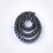Resin Pendants, Imitation Woven Rattan Pattern, Oval, Black, 27x22x4.5mm, Hole: 1.8mm(RESI-S364-38K)