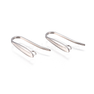 304 Stainless Steel Earring Hooks, with Horizontal Loop, Stainless Steel Color, 19x3mm, Hole: 2mm, 21 Gauge, Pin: 0.7x1mm(STAS-F227-23-P)
