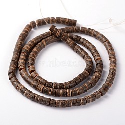 Natural Coconut Column Bead Strands, Camel, 5.5x3~5.5mm, Hole: 1mm, about 148pcs/strand, 22.4 inch(COCB-O001-09)
