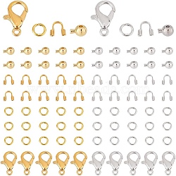 ARRICRAFT DIY Jewelry Making Finding Kit, Including Crimp Beads & Wire Guardian, Clasps, Jump Rings, Mixed Color, 4~12x3.5~4x0.7~3mm, Hole: 0.5~1.2mm(DIY-AR0003-84)