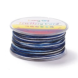 Segment Dyed Polyester Thread, Braided Cord, Colorful, 0.8mm, about 54.68 yards(50m)/roll(X-NWIR-I013-D-16)