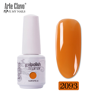 8ml Special Nail Gel, for Nail Art Stamping Print, Varnish Manicure Starter Kit, Orange, Bottle: 25x66mm