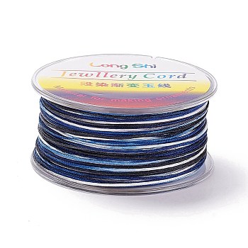 Segment Dyed Polyester Thread, Braided Cord, Colorful, 0.8mm, about 54.68 yards(50m)/roll