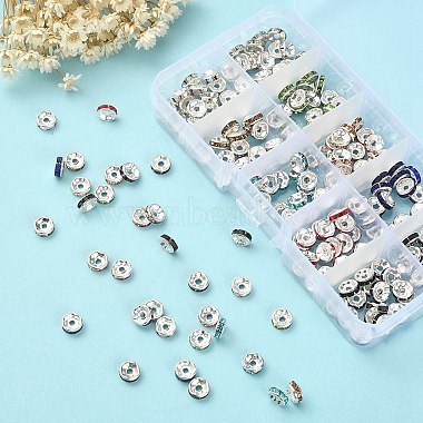 200Pcs 10 Colors Iron Flat Round Spacer Beads Sets(RB-YW0001-07)-5