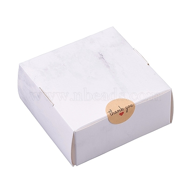 大理石のパターンの折り畳み式の創造的なクラフト紙箱(CON-CJ0001-05)-5