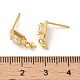 925 Sterling Silver Micro Pave Cubic Zirconia Stud Earring Findings(STER-P056-05G)-3