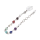 Natural & Synthetic Gemstone Chakra Pointed Dowsing Pendulums(PALLOY-JF02089)-2