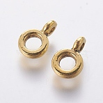 Tibetan Style Hangers, Bail Beads, Rondelle, Antique Golden, Cadmium Free & Nickel Free & Lead Free, 6.5x2mm, Hole: 2mm, Inner Diameter: 3mm(GLF11130Y-NF)