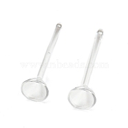 Resin Stud Earring Findings, Rhinestone Settings, Clear, 13.5x3.5mm, Pin: 0.8mm, Fit for 3mm Rhinestone(FIND-H046-06)