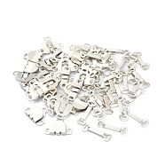(Defective Closeout Sale: Yellowing), Brass Toggle Clasps, Silver, Toggle: 13x16.5x3mm, Hole: 3x2mm, Bar: 18x6x2mm, Hole: 4x2mm(KK-XCP0001-34S)