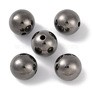 CCB Plastic Round Beads, Gunmetal, 13.5mm, Hole: 2mm(ALUM-U001-08A-08)