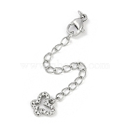 Brass Micro Pave Cubic Zirconia Ends with Chains, Butterfly, Platinum, 75mm, Hole: 2.5mm(KK-U043-01P)