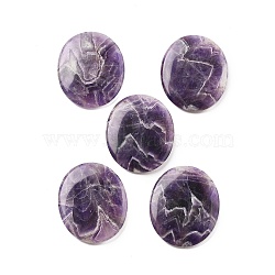 Natural Amethyst Cabochons, Flat Oval, 44.5~45x37.5~38x6~7mm(G-A258-01E)