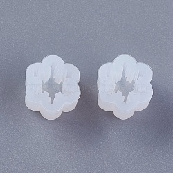 Silicone Molds, Resin Casting Molds, For UV Resin, Epoxy Resin Jewelry Making, Snowflake, White, 8x5mm, Inner Size: 6mm(DIY-F023-22-02)