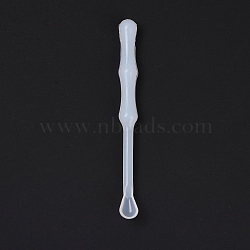 Silicone Glue Mixing Spoon, White, 90x8.5mm(TOOL-D030-13)